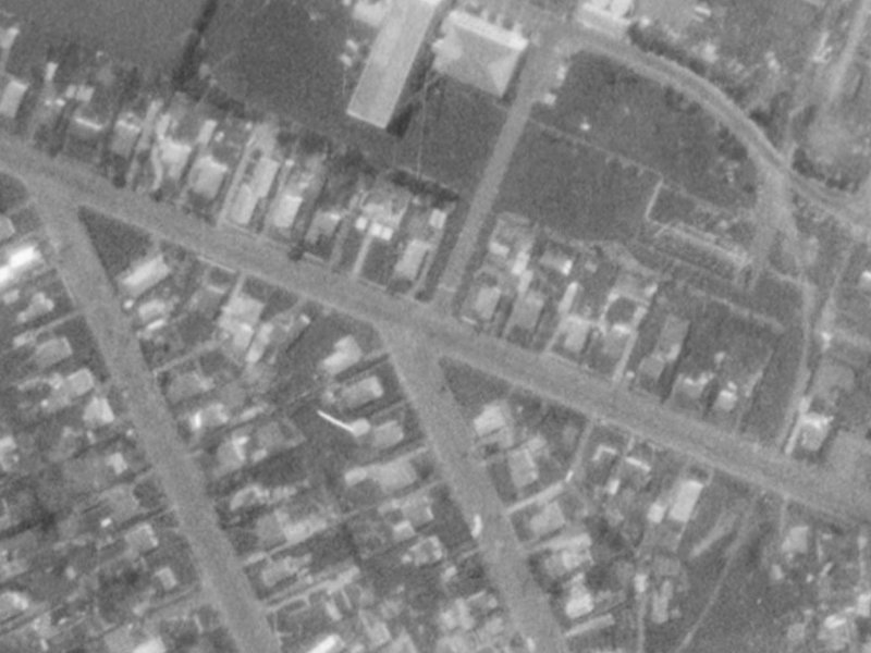 Moffett Street from the air, 1975-1979
