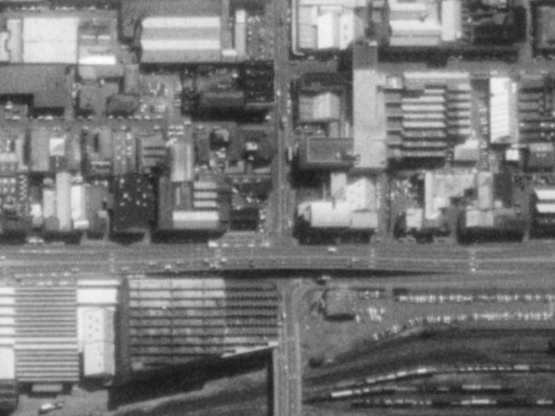 512 Colombo Street from the air, 1975-1979