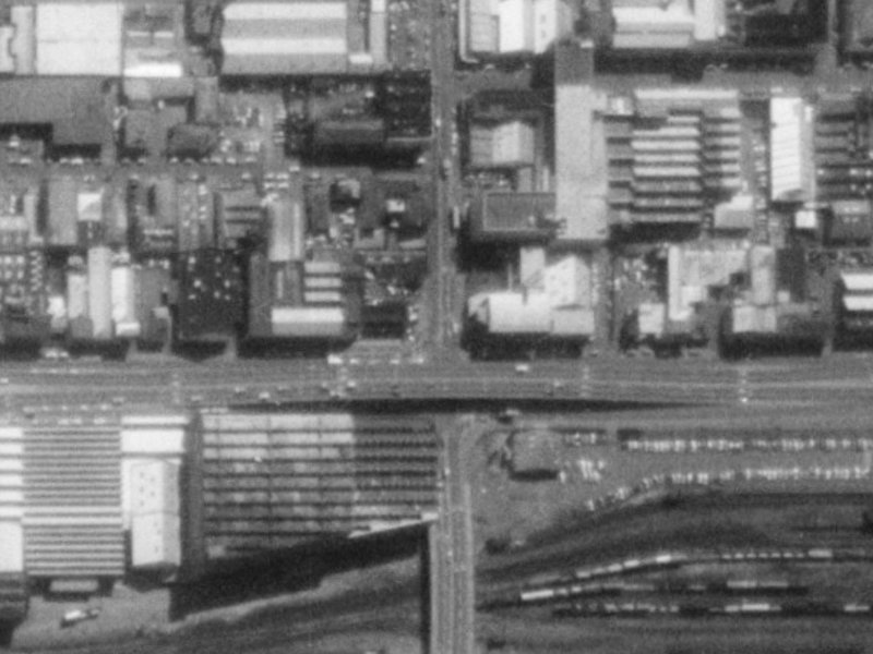 515 Colombo Street from the air, 1975-1979