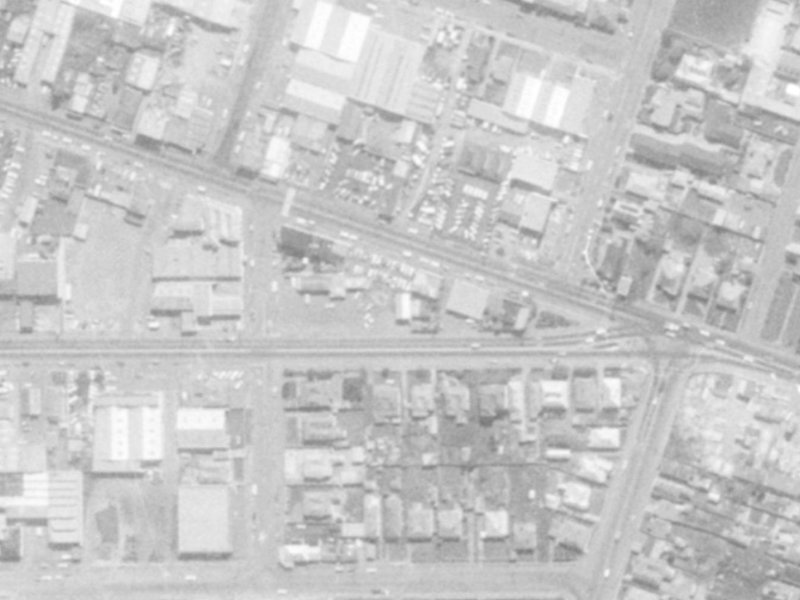 547 Moorhouse Avenue from the air, 1975-1979