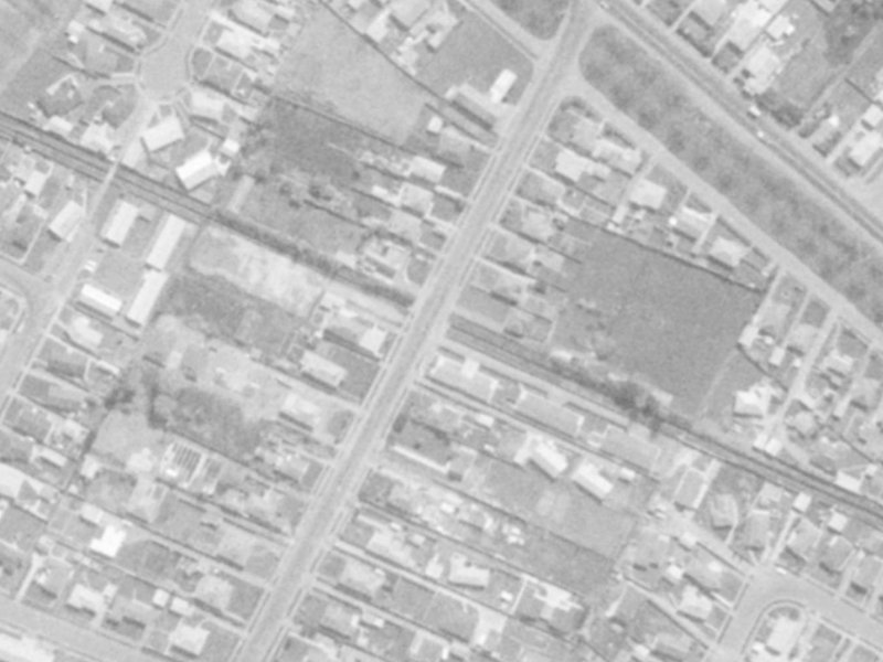 107-109 Tilford Street from the air, 1975-1979