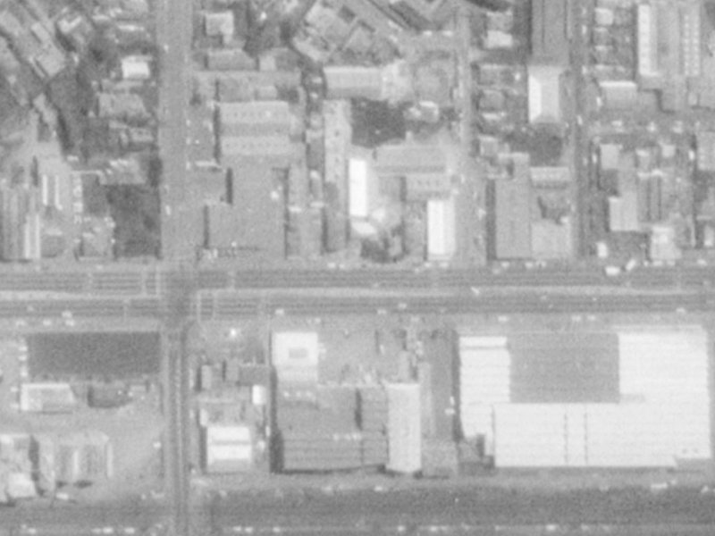 69 Moorhouse Avenue from the air, 1975-1979