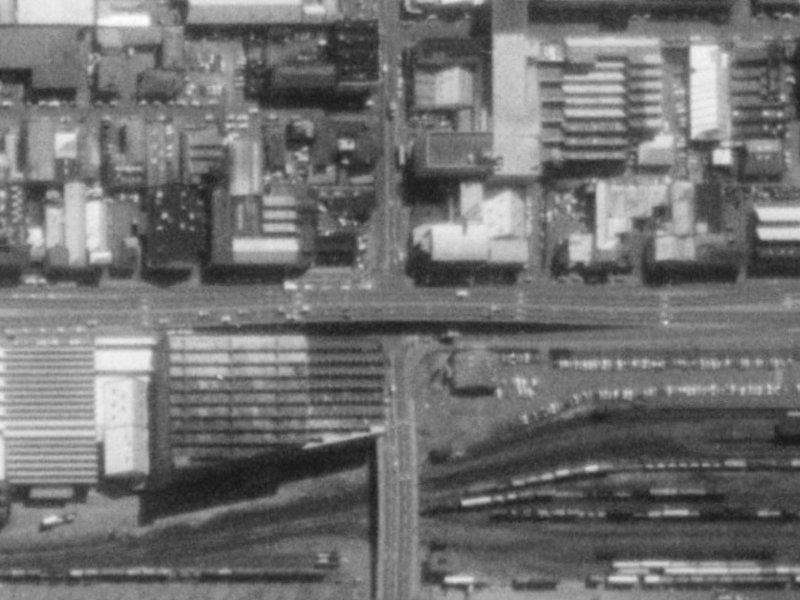 320 Moorhouse Avenue from the air, 1975-1979