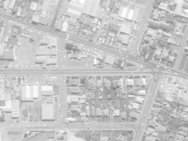 570 Moorhouse Avenue from the air, 1975-1979