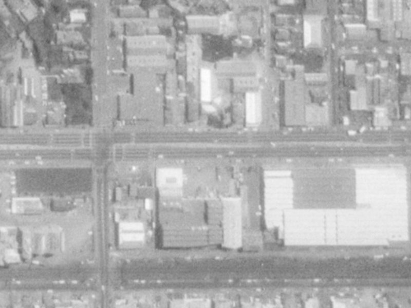80 Moorhouse Avenue from the air, 1975-1979
