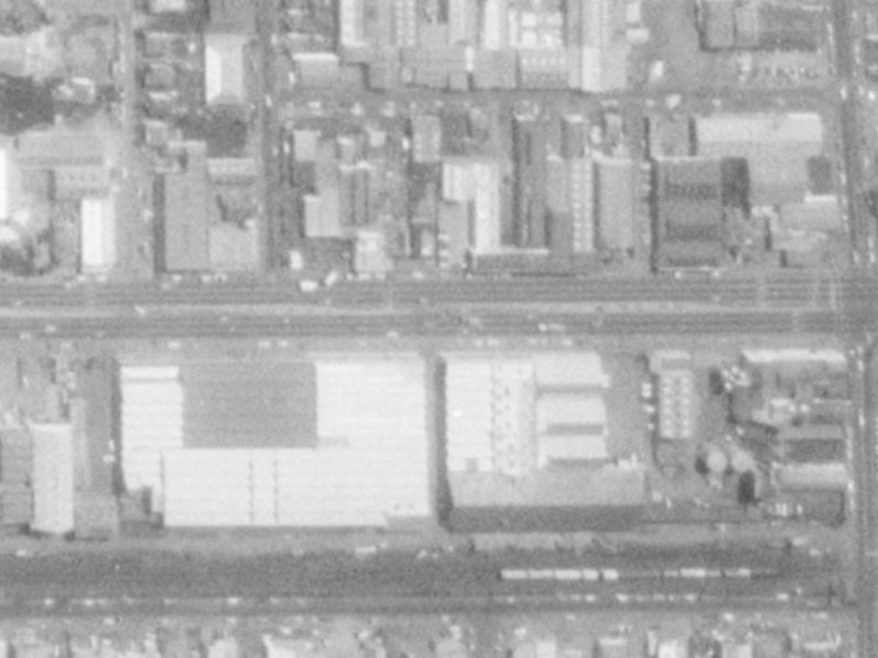 108 Moorhouse Avenue from the air, 1975-1979