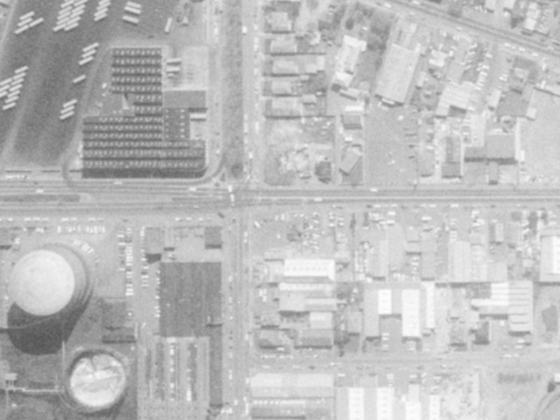 491 Moorhouse Avenue from the air, 1975-1979