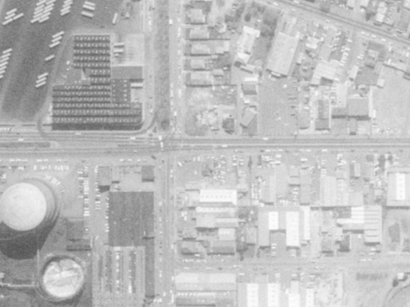 495 Moorhouse Avenue from the air, 1975-1979
