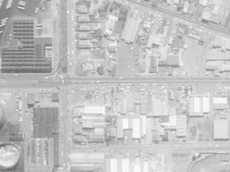 514 Moorhouse Avenue from the air, 1975-1979