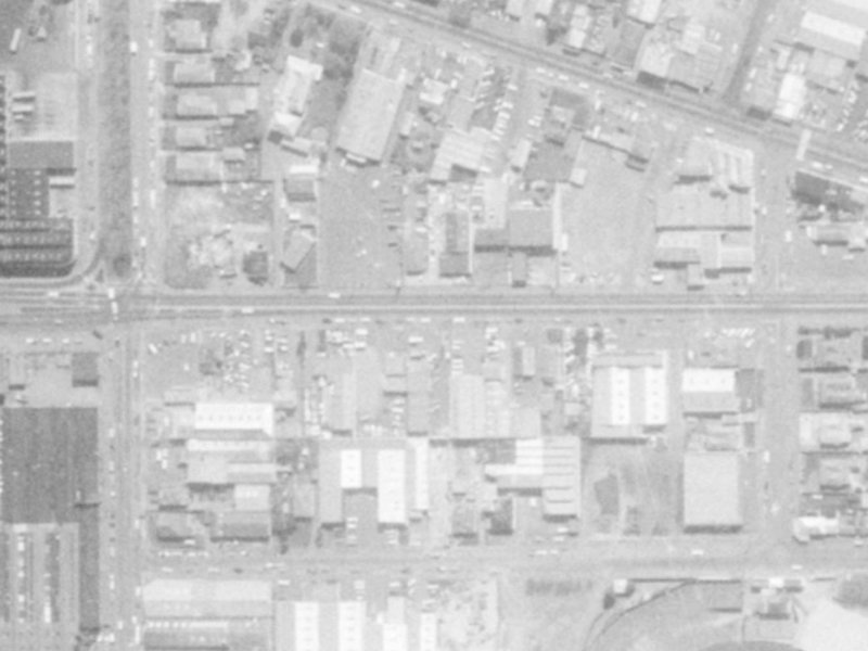 520 Moorhouse Avenue from the air, 1975-1979