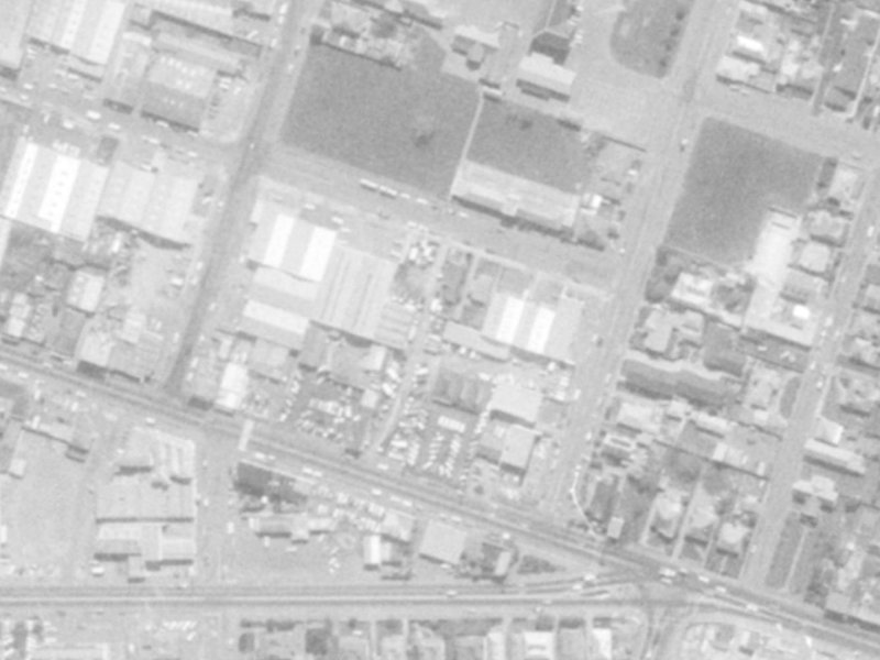 578 Moorhouse Avenue from the air, 1975-1979