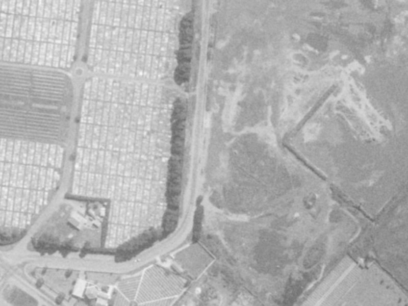67 Keighleys Road from the air, 1975-1979
