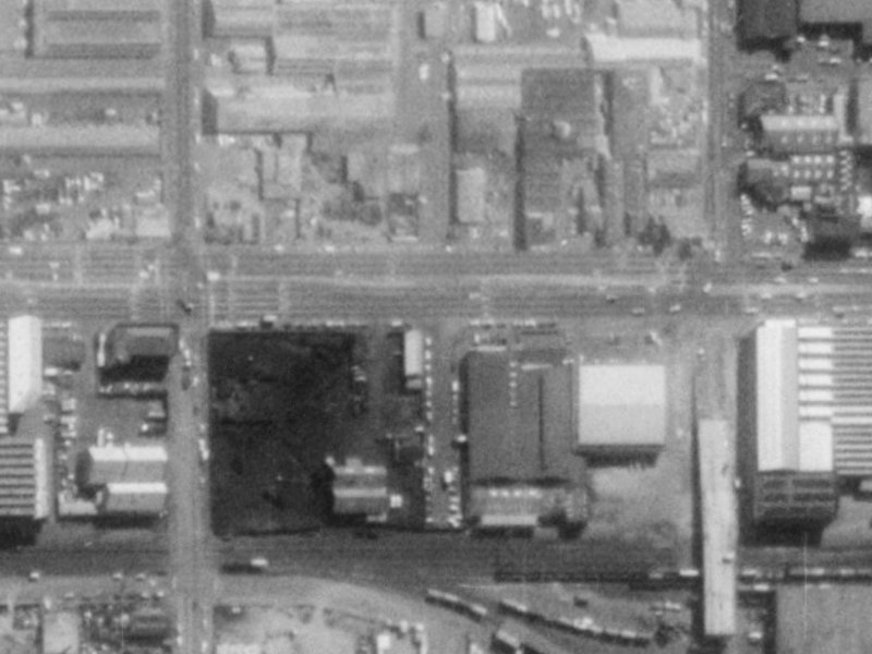 210 Moorhouse Avenue from the air, 1975-1979