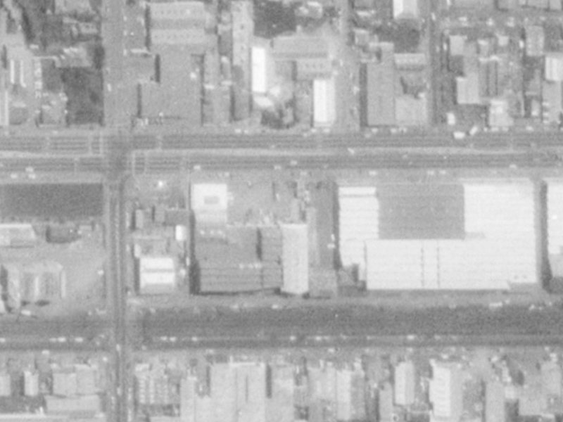 76 Moorhouse Avenue from the air, 1975-1979