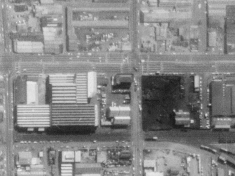 184 Moorhouse Avenue from the air, 1975-1979