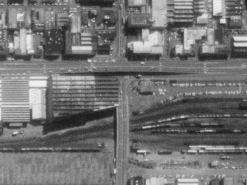 316 Moorhouse Avenue from the air, 1975-1979
