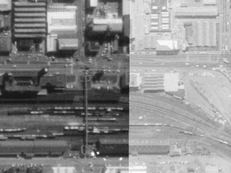 11 Washington Way from the air, 1975-1979