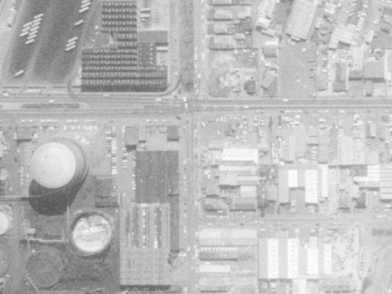 98 Falsgrave Street from the air, 1975-1979