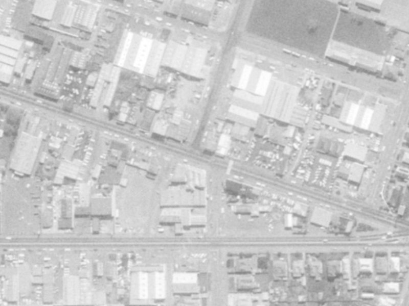 Lancaster Street from the air, 1975-1979