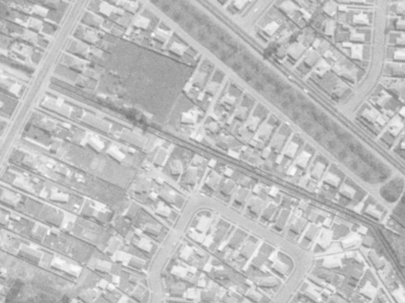 402 Linwood Avenue from the air, 1975-1979