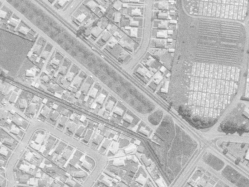 426 Linwood Avenue from the air, 1975-1979