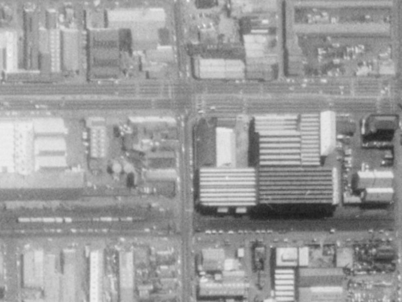 156 Moorhouse Avenue from the air, 1975-1979