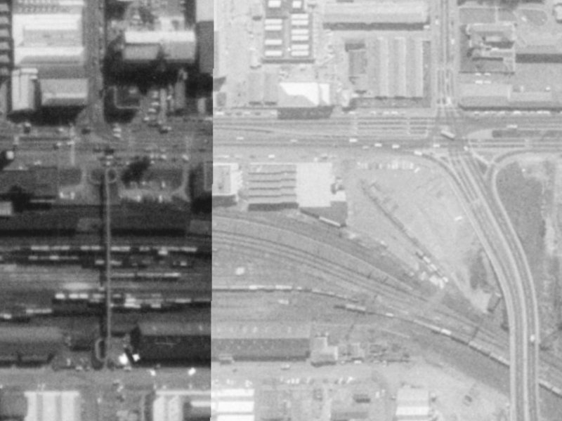 2 Washington Way from the air, 1975-1979