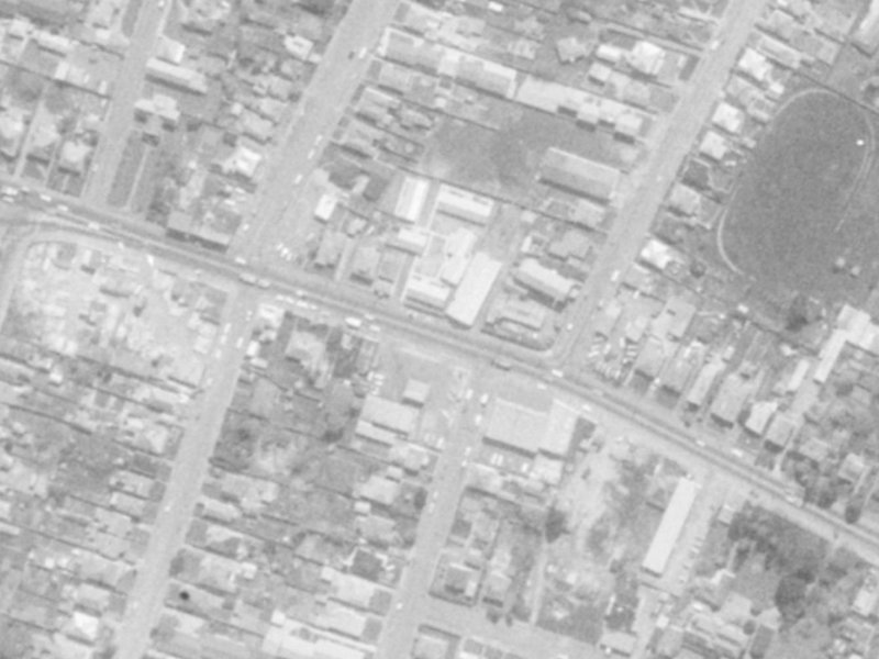 263-271 Ferry Road from the air, 1975-1979