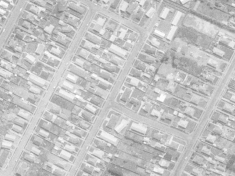 45E Arran Crescent from the air, 1975-1979