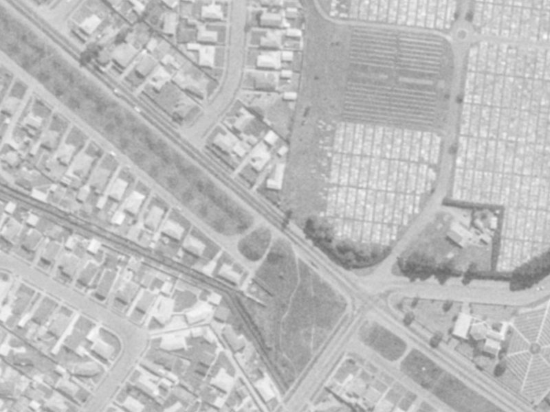 427E Linwood Avenue from the air, 1975-1979