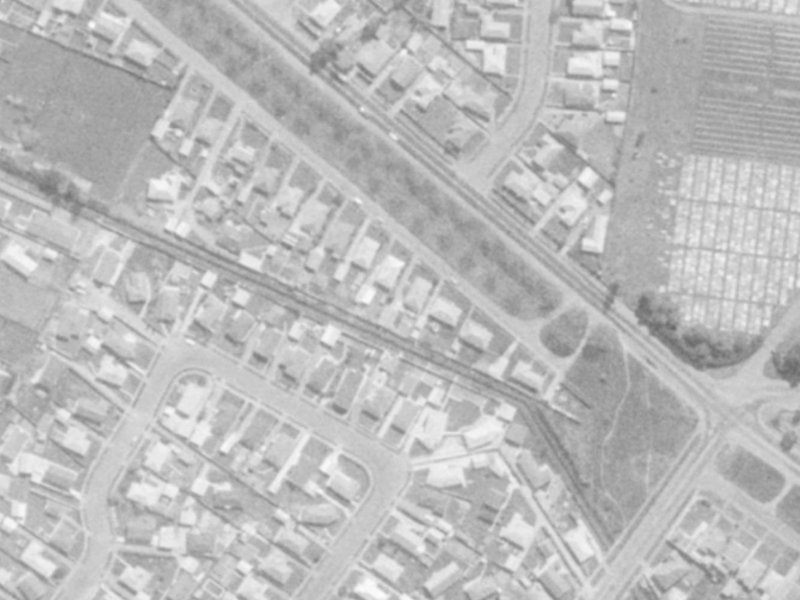 422 Linwood Avenue from the air, 1975-1979