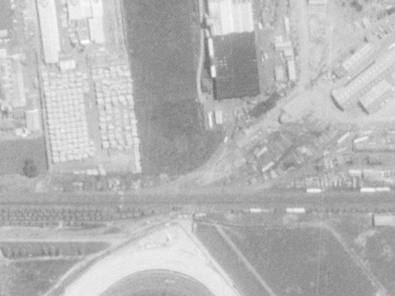 16 Barry Hogan Place from the air, 1975-1979