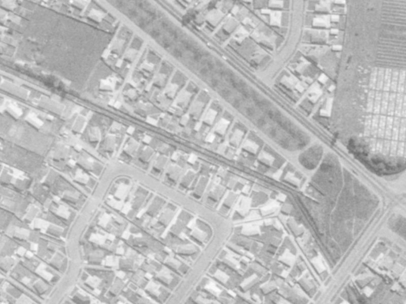 418 Linwood Avenue from the air, 1975-1979