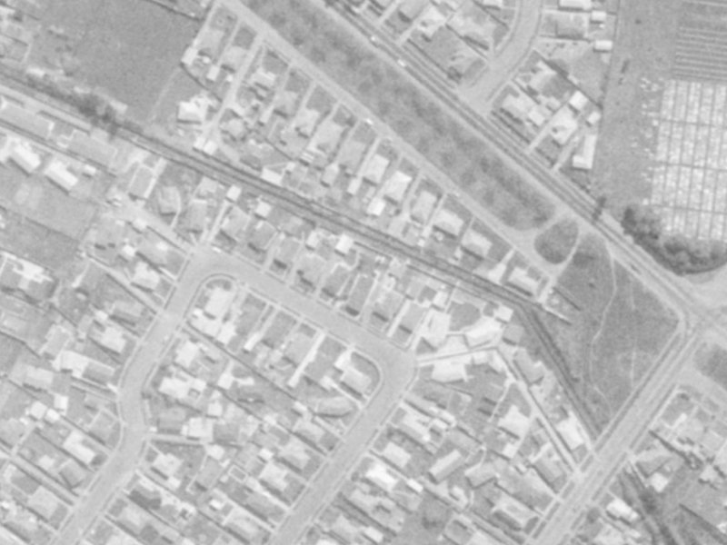42 Frensham Crescent from the air, 1975-1979
