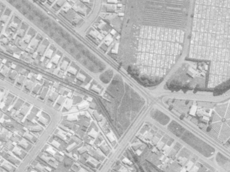 476–558 Linwood Avenue from the air, 1975-1979