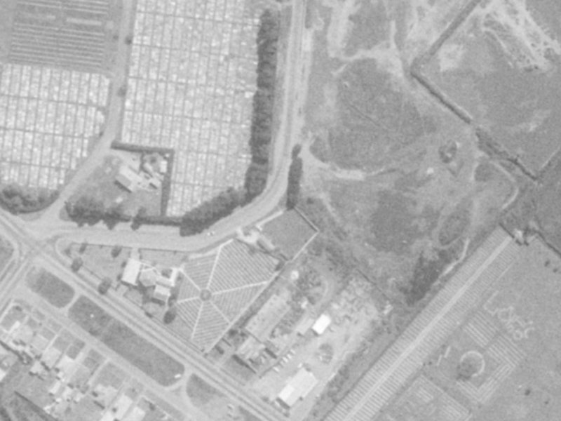 111 Keighleys Road from the air, 1975-1979