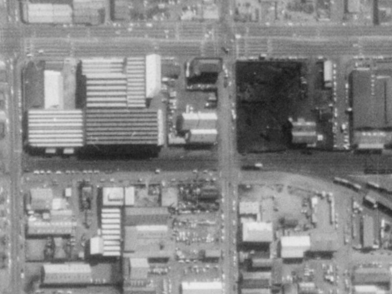 130B Montreal Street from the air, 1975-1979