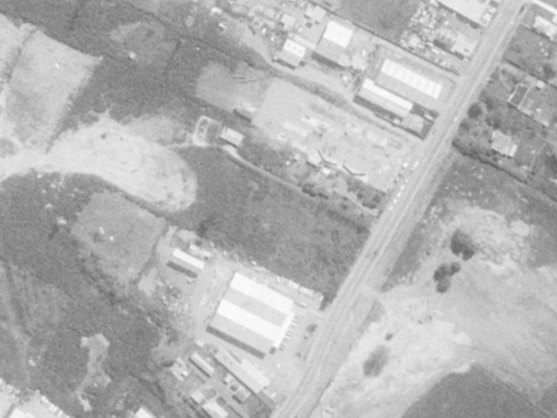 613 Edison Place from the air, 1975-1979