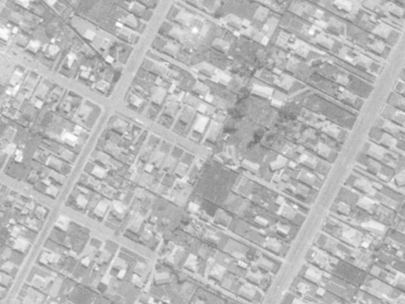 38 Bass Street from the air, 1975-1979