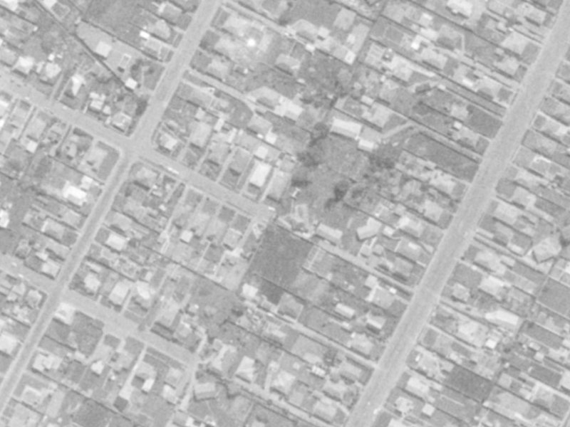 49 Bass Street from the air, 1975-1979