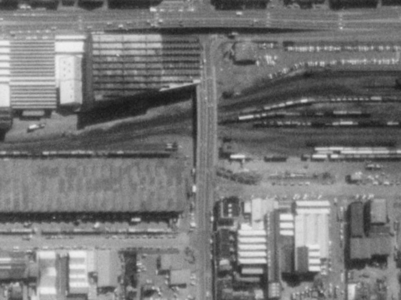 502 Colombo Street from the air, 1975-1979