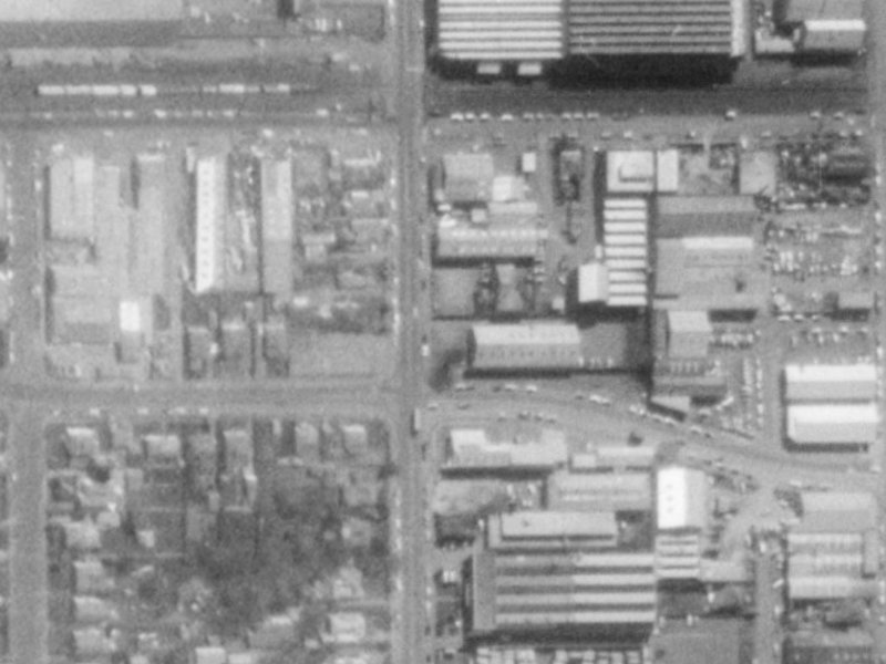 150 Antigua Street from the air, 1975-1979