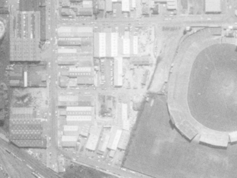 23E Talfourd Place from the air, 1975-1979
