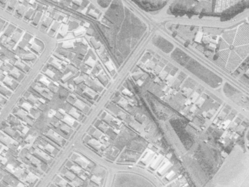 104 Hargood Street from the air, 1975-1979