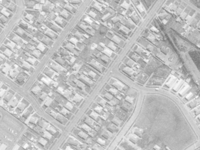 95A Hargood Street from the air, 1975-1979