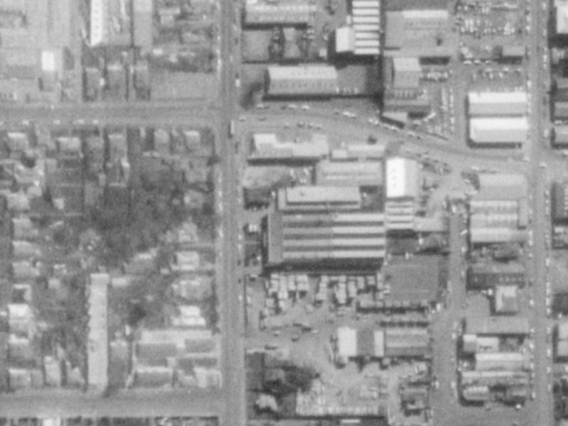 128 Antigua Street from the air, 1975-1979