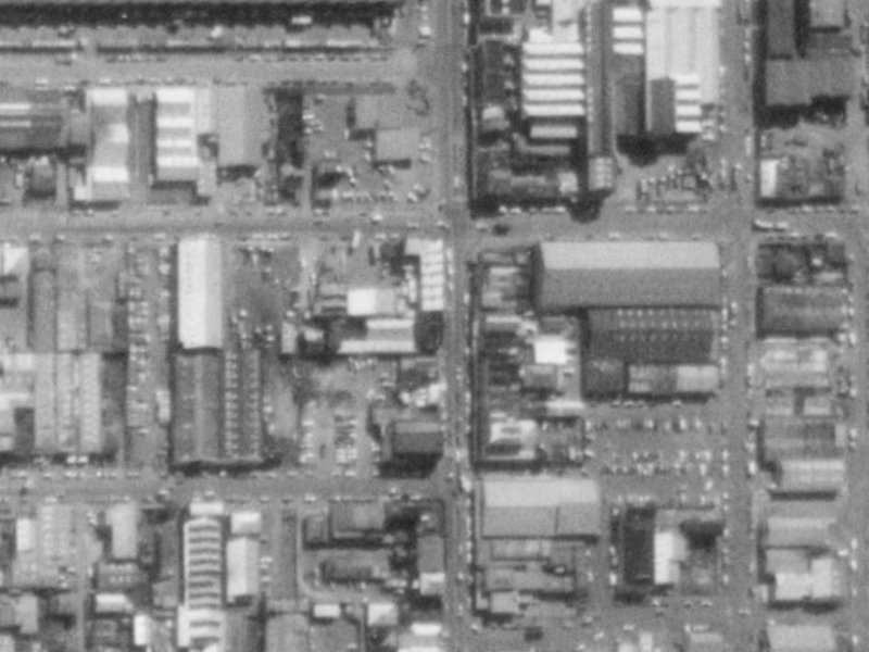 88 Buchan Street from the air, 1975-1979