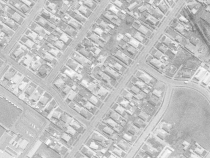 87 Hargood Street from the air, 1975-1979