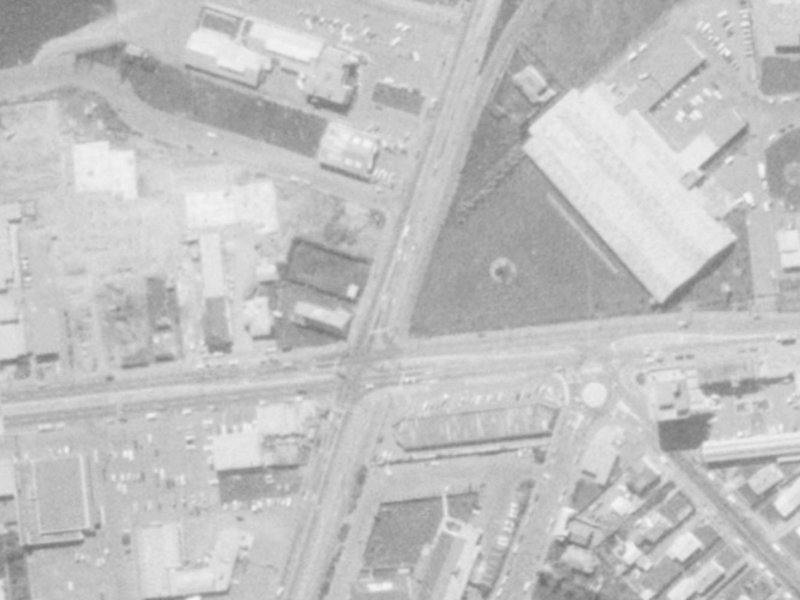 393 Main S Road from the air, 1975-1979