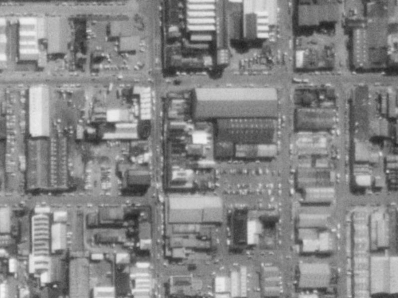 1 Penbury Street from the air, 1975-1979